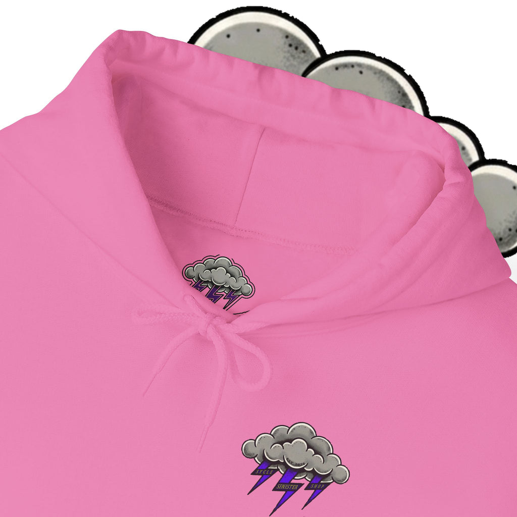 Storm Cloud Hoodie — Purple Lightning Graphic Pullover